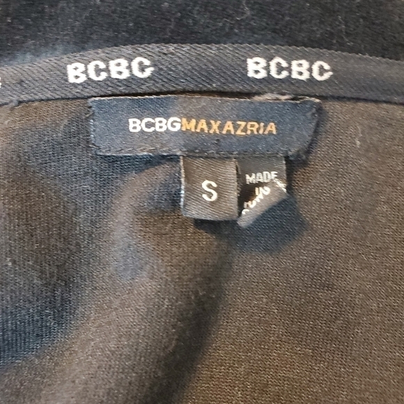 𝅺bcbgmaxazaria Black Zip Up Sweater sz. Small - Picture 7 of 8